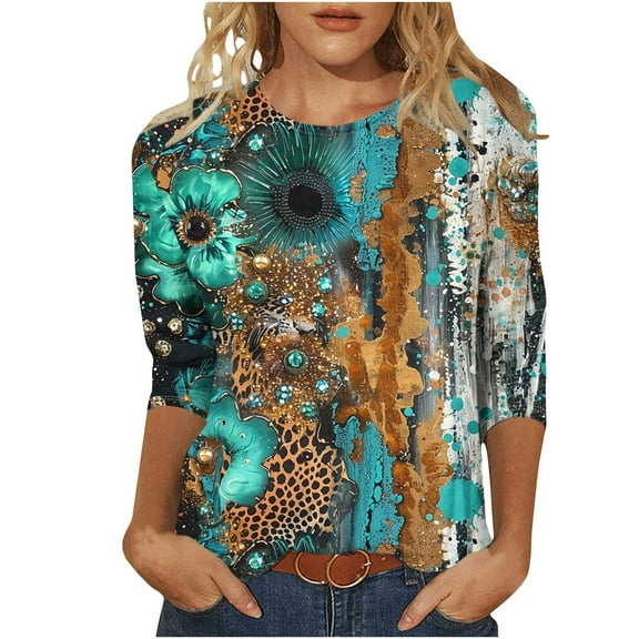 SHE IS Womens 3/4 Sleeve Tops, Womens Long Sleeve Shirts Fall Cute Tops for Women Fall Womens Red Blouse Long Sleeve Tunic Tops Women Fall