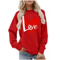 thumbnail image 1 of SHE IS Womens Sweatshirt Zip up Oversized Hoodies for Women Red Womens Pullover Sweatshirts No Hood White Tops for Women V Neck My Orders Placed, 1 of 6