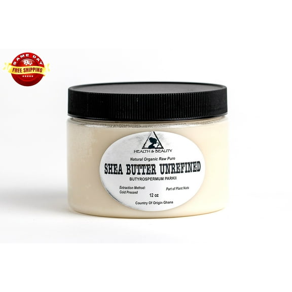 SHEA BUTTER UNREFINED IVORY WHITE ORGANIC RAW COLD PRESSED GRADE A GHANA 24 OZ