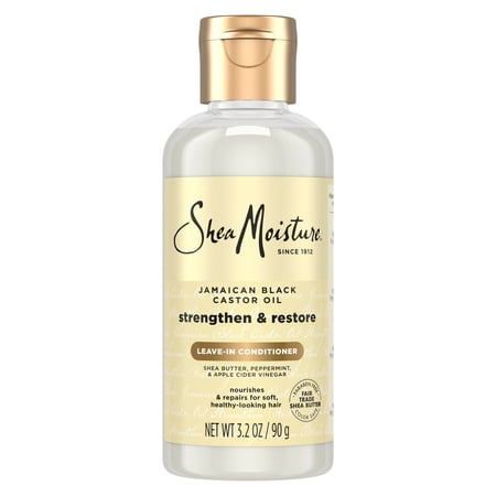 SheaMoisture Leave In Conditioner 100% Pure Jamaican Black Castor Oil, 3.2 oz