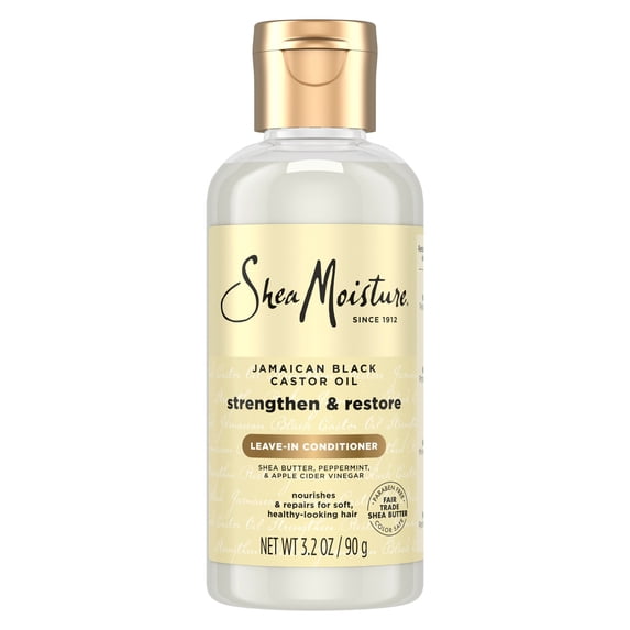 SheaMoisture Leave In Conditioner 100% Pure Jamaican Black Castor Oil, 3.2 oz