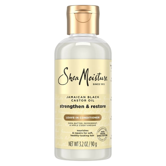 SheaMoisture Leave In Conditioner 100% Pure Jamaican Black Castor Oil, 3.2 oz