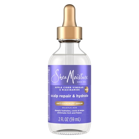 SheaMoisture Scalp Repair & Hydrate Anti-Dandruff Serum With Salicylic Acid and Scalp Repair Technology Deeply Hydrates and Improves Scalp Health as it Reduces Flakes and Itch, 2 fl oz