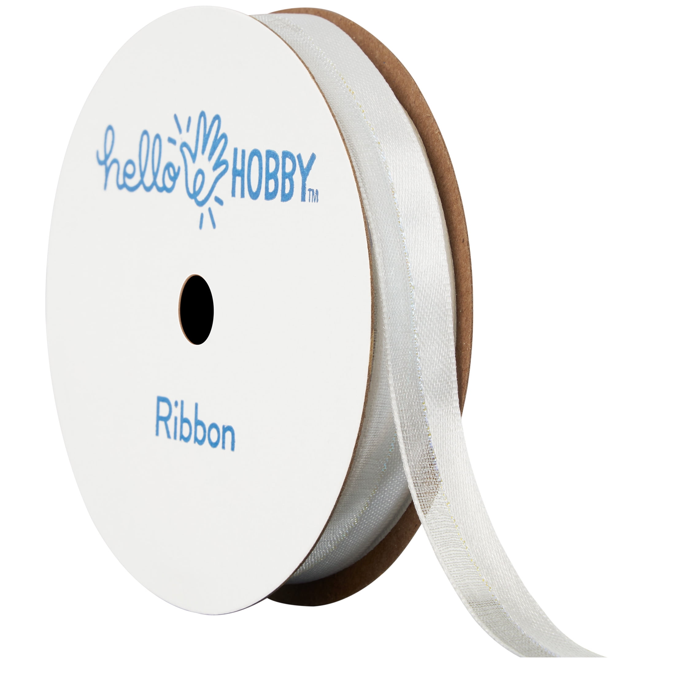 Hello Hobby White Sheer Elegance Ribbon, 3/8" x 3 yd