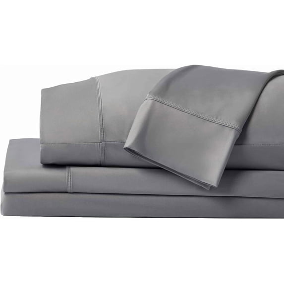 SHEEX - Original Performance Sheets Set (King/California King) Graphite - Cooling Sheets - Moisture Wicking - 1 Flat Cooling Sheet, 1 Fitted Cooling Sheet, 2 Pillow Covers - Wrinkle Free - Sleep Aid