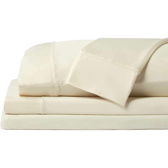 SHEEX - Original Performance Sheets Set (Queen) Ecru - Cooling Sheets - Moisture Wicking - 1 Flat Cooling Sheet, 1 Fitted Cooling Sheet, 2 Pillow Covers - Wrinkle Free - Sleep Aid