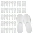 thumbnail image 1 of SHEIGUANNI 20 Pairs Spa Slippers Flip Flops Disposable Slippers for Hotel Guests Women Men Closed Toe Super Comfort White, 1 of 8