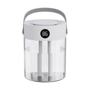 SHEIGUANNI 3L Cool & Warm Mist Humidifier with Digital Display, Dual Spray Quiet 28dB, Visible Tank for Bedroom/Baby/Plants, White