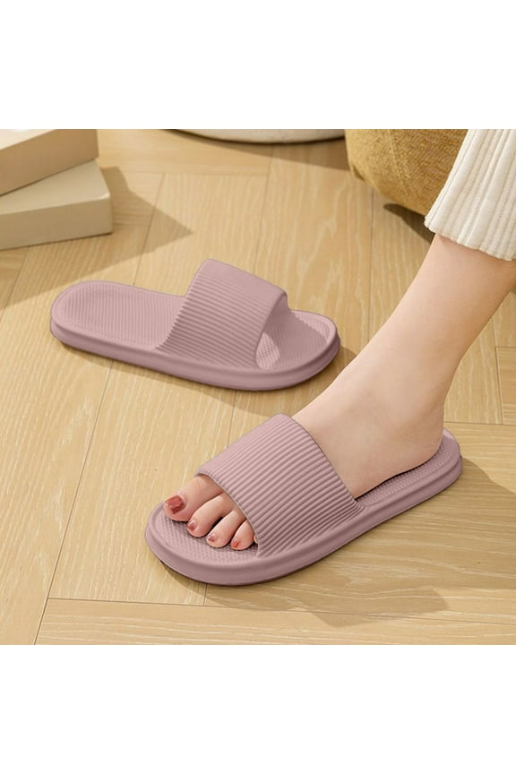 Cloud Slippers for Women and Men Massage Thick Sole Non-Slip Shower Slippers Bathroom Super Soft Comfy House Cloud Slide Slippers for Indoor and Outdoor-Pink,38