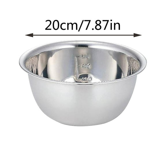 SHEIGUANNI Commercial-Grade Stainless Steel Mixing Bowls with Pour Spout - Rustproof Food Prep Basins for Baking, Serving & Outdoor Activities -900ml