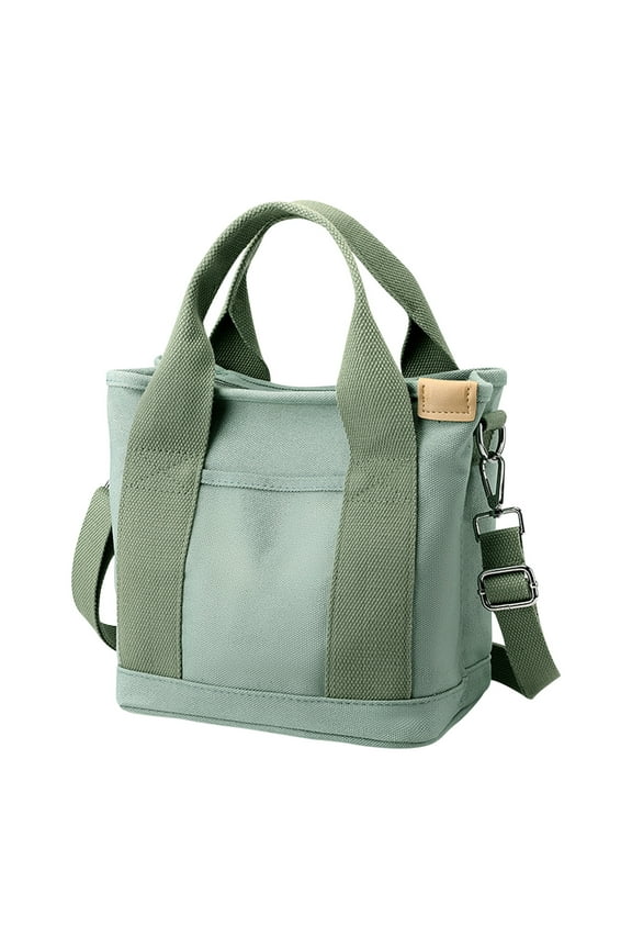 SHEIGUANNI Large Capacity Canvas Tote Bag with Removable Shoulder Strap - Multi-Pocket Organizer Handbag for Women, Travel, Work, School, Daily Use,Work Tote Bag-Green