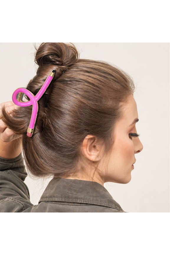 SHEIGUANNI Pencil Hair Claw Clips for Women Thick Hair Funny Back to School Hair Clips for Thin Hair Jaw Barrettes Cute Teacher Hair Accessories Teacher Appreciation Gift Party Costume Christmas