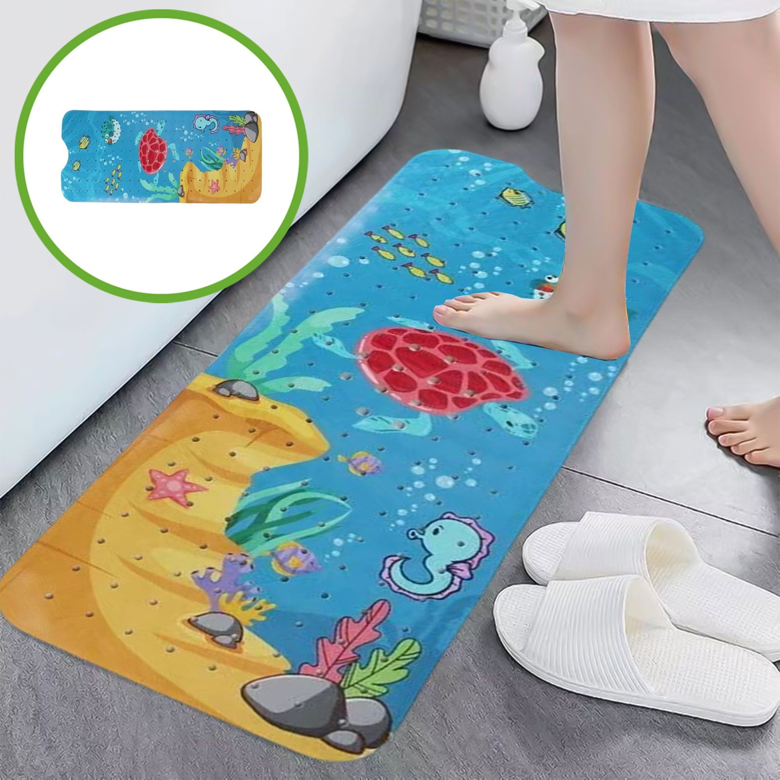 SHEIGUANNI Toddler Bath Tub Mat - Anti Slip Bath Mat - Toddler Bathtub ...
