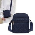thumbnail image 1 of SHEIGUANNI Women's Oxford Crossbody Bag Lightweight Adjustable Strap with Detachable Pouch – Compact Shoulder Bag for Hiking, Shopping, Camping (Blue), 1 of 6