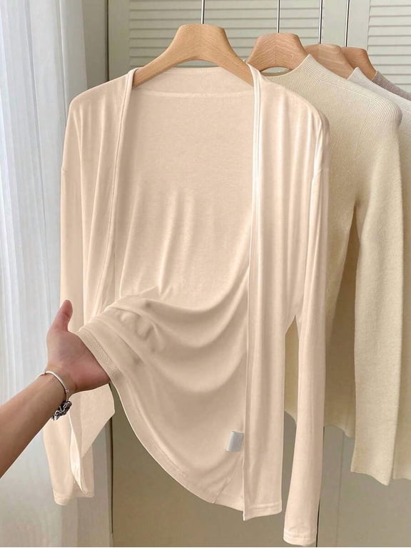 SHEIN Women's Casual Versatile Solid Color Lightweight Jacket