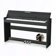 SHEIRIN Digital Piano 88 Key Weighted Stand Cover Hammer Action Electric Keyboard Pedal Full Size Professional Musical Beginners Adults Instrument MIDI SR-CH80(Orange)