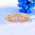 thumbnail image 1 of SHEKHAWATJEWELS 5x2.5 mm / 0.50 Ct Baguette Cut Pink Sapphire Half Eternity Wedding Band Step Cut Stackable Bridal Band Unique Designer Wedding Band Gift for Women, 1 of 8