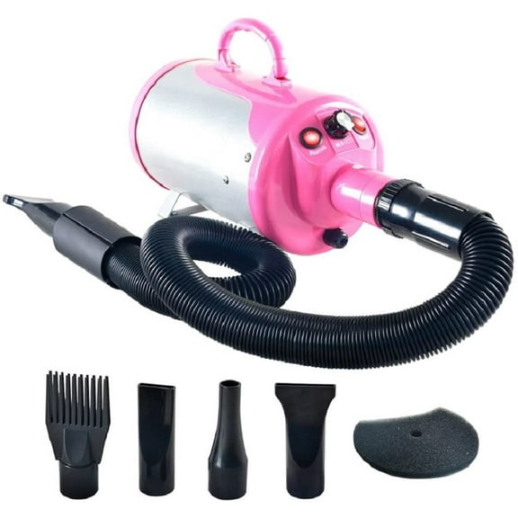 SHELANDY Groomer Partner Pet Hair Force Dryer Dog Grooming Blower with Heater (Pink)