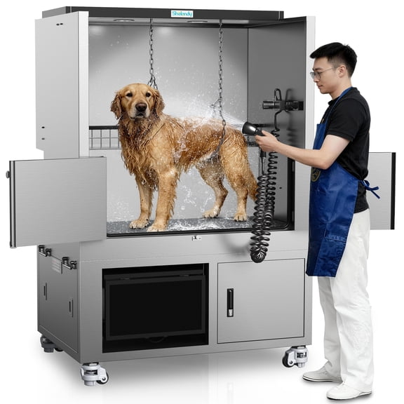 SHELANDY Premium Dog Wash Station Made of Heavy-Gauge Stainless Steel