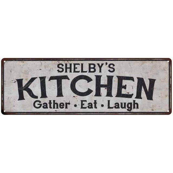 SHELBY's Kitchen Gift Rustic Chic Decor Gift 6x18 Sign 206180051387
