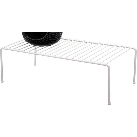 Grayline Housewares Storage Shelf Organizer - Steel, Adjustable - White