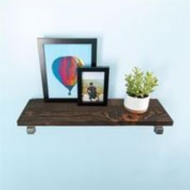 Vintage Weathered 24" Ponderosa Pine Brown Shelf