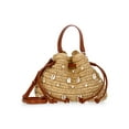 thumbnail image 1 of Time and Tru Women's Shell Bucket Bag, Natural, 1 of 4