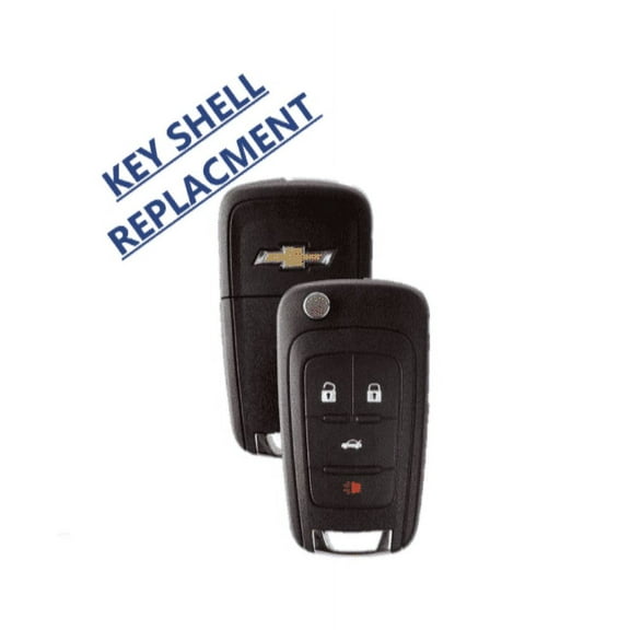 SHELL CASE For Chevrolet Flip Remote Key 2010-2017 4 Buttons VLS