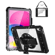 SHELLBOX For iPad 10th Generation Waterproof Case 10.9 inch 2022 Heavy Duty Shockproof Built-in Screen protector Wtih Pen Holder 360  Full Cover