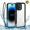 thumbnail image 1 of Waterproof Magnetic Case for iPhone 14 Pro Max Compatible with Wireless Charging Shockproof Protective Cover with Screen Protector (6.7" Blue), 1 of 13