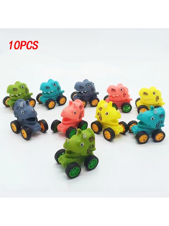10 Pack Dinosaur Toy Pull Back Cars Dinosaur Boy Toys Age 3,4,5,6,7 Dino T-Rex Games Play Vehicles Activities Small Gifts