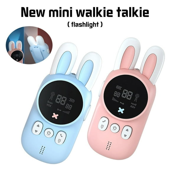 SHELLTON 2 PCS Adventure Walkie Talkie Portable Rabbit Two Way Handheld Radios 1.8 Miles Long Range Conversation 3-12 Years Old Kids Toys Children's Phone Outdoor Indoor Games for Toddler Boy & Girls