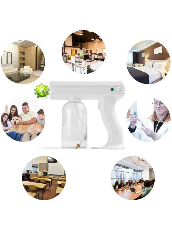 28oz Disinfectant Mist Gun, Handheld Cordless Rechargeable Nano Atomizer,White