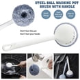 thumbnail image 1 of SHELLTON 2pcs Kitchen Scrub Brush Sink Bathroom Brushes, Kitchen Scrub Brush with Comfortable Grip Handle for Pot Pan Dishes Cleaning, White, 1 of 7