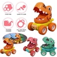 thumbnail image 1 of SHELLTON 3 Pack Dinosaur Toys, Pull Back Dinosaur Cars for Kids, Pull Back Vehicles Toys for Age 3-7 Boys Toy, Cars Dinosaurs Party Favor Easter Gifts for Boys, 1 of 8