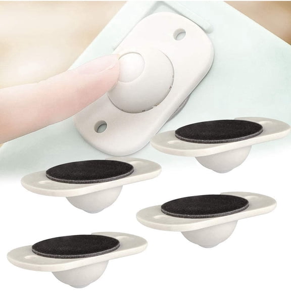 SHELLTON 4Pcs Mini Self-Adhesive Casters, 360 Degree Rotating Ball Universal Pulley Cute Ball Transfer for Garbage Cans Travel Boxes Carton Storage Containers