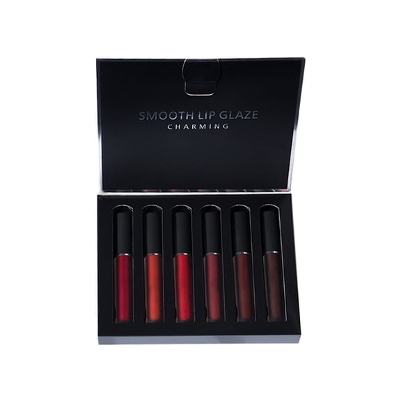 SHELLTON 6Pcs/Set Waterproof Long Lasting Matte Mini Lipstick Makeup Lip Gloss Set