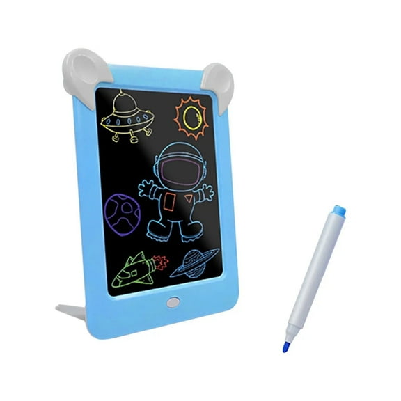 SHELLTON 8 Inch Drawing Pad, Electronic Graphics Tablet, Colorful Led Writing Tablet Kids, Doodle Board Drawing Tablet Birthday Christmas Gifts for Kids,Blue