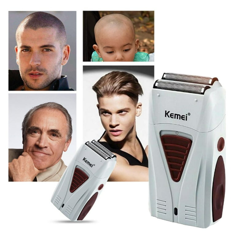 SHELLTON Electric Shaver Razor Beard Trimmer Hair Shaving Machine For Man USB Double Net Design Rechargeable Water Wash Shaving and Shaving Head