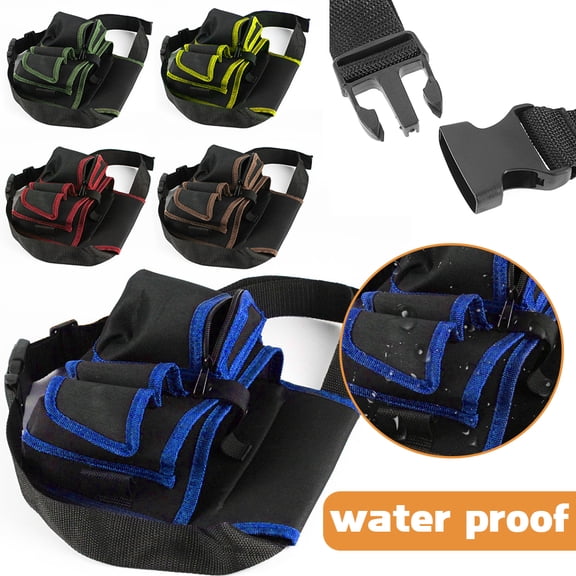 SHELLTON Electrician Waist Pocket Tool Pouch Bag Canvas Hardware Holder Bag Yellow