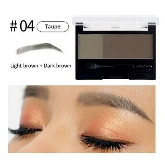 SHELLTON Eyebrow Stamp Powder Natural Shape Eye Makeup Waterproof Mirror Adjustable,Taupe