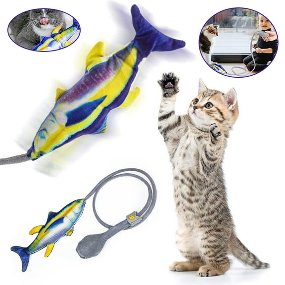 SHELLTON Floppy Fish Cat Toy, Interactive Cat Toys, Can Chew and Kick, Reducing Stress for Cats