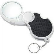SHELLTON Magnifying Glass with Light, Lighted Magnifying Glass, 5X Handheld Pocket Magnifier Small Illuminated Folding Hand Held Lighted Magnifier for Reading Coins Hobby Travel, 45mm Diameter