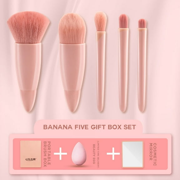 SHELLTON Makeup Brush Sets - 5 Pcs Makeup Brushes for Foundation Eyeshadow Eyebrow Eyeliner Blush Powder Concealer Contour
