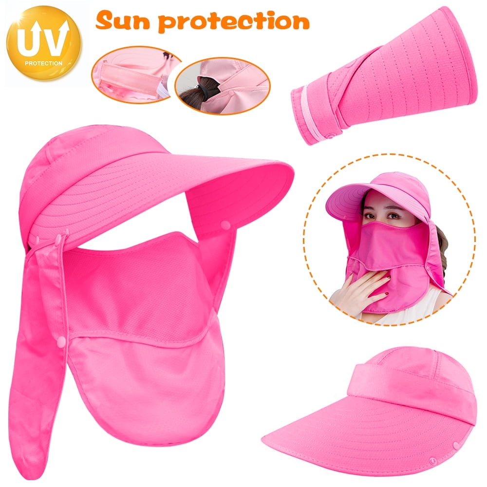 Outdoor Sport Hiking Camping Visor Hat Uv Protection Face Neck Cover