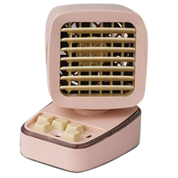 SHELLTON Personal Portable Air Conditioner Evaporative Cooler USB Mini Desktop Air Conditioner Water Cooling Fan Student Dormitory Office LED Light