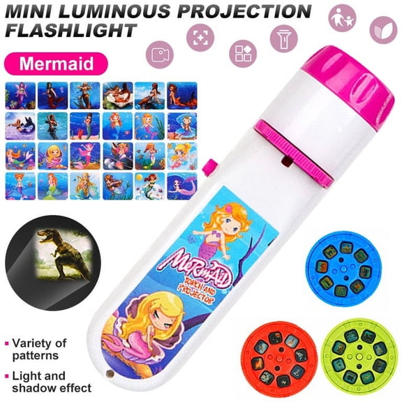 SHELLTON Projector Torch Projection Light Torches lamp Flashlight Educational Toy Learning Bedtime Night Lights for Children