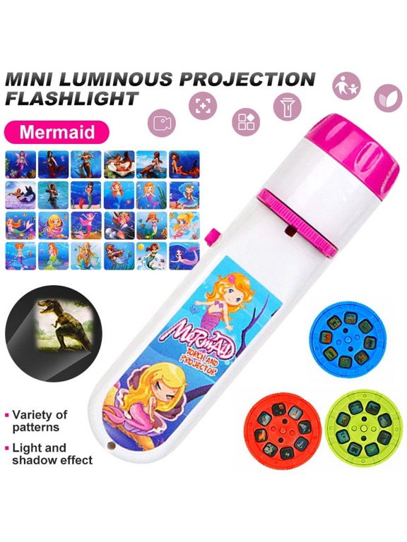 Projector Torch Projection Light Torches lamp Flashlight Educational Toy Learning Bedtime Night Lights for Children