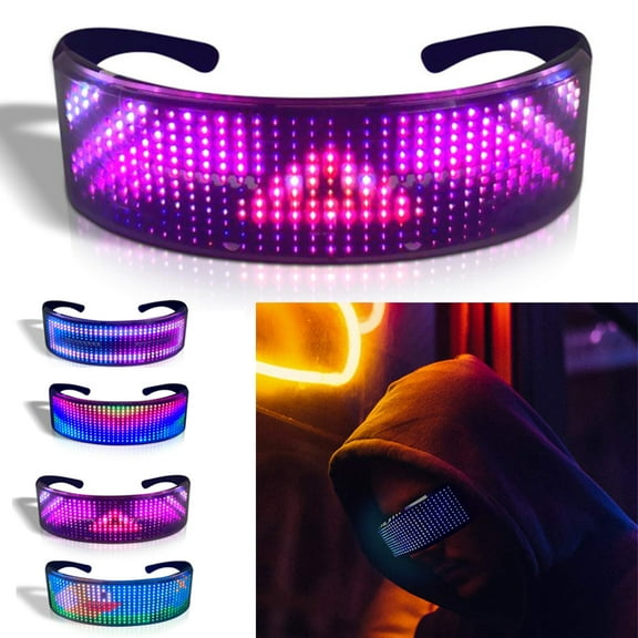 SHELLTON Smart Bluetooth Full-color Luminous LED Glasses Party Glow Glasses APP Control