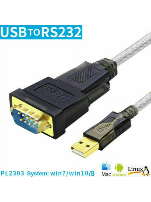 USA 9 Pin Male to USB RS232 Serial Converter Adapter Cable for Windows 10